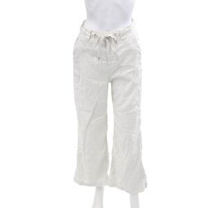 Hudson Womens Drawstring Waist Pocketed Wide Legged Pants White Size 25